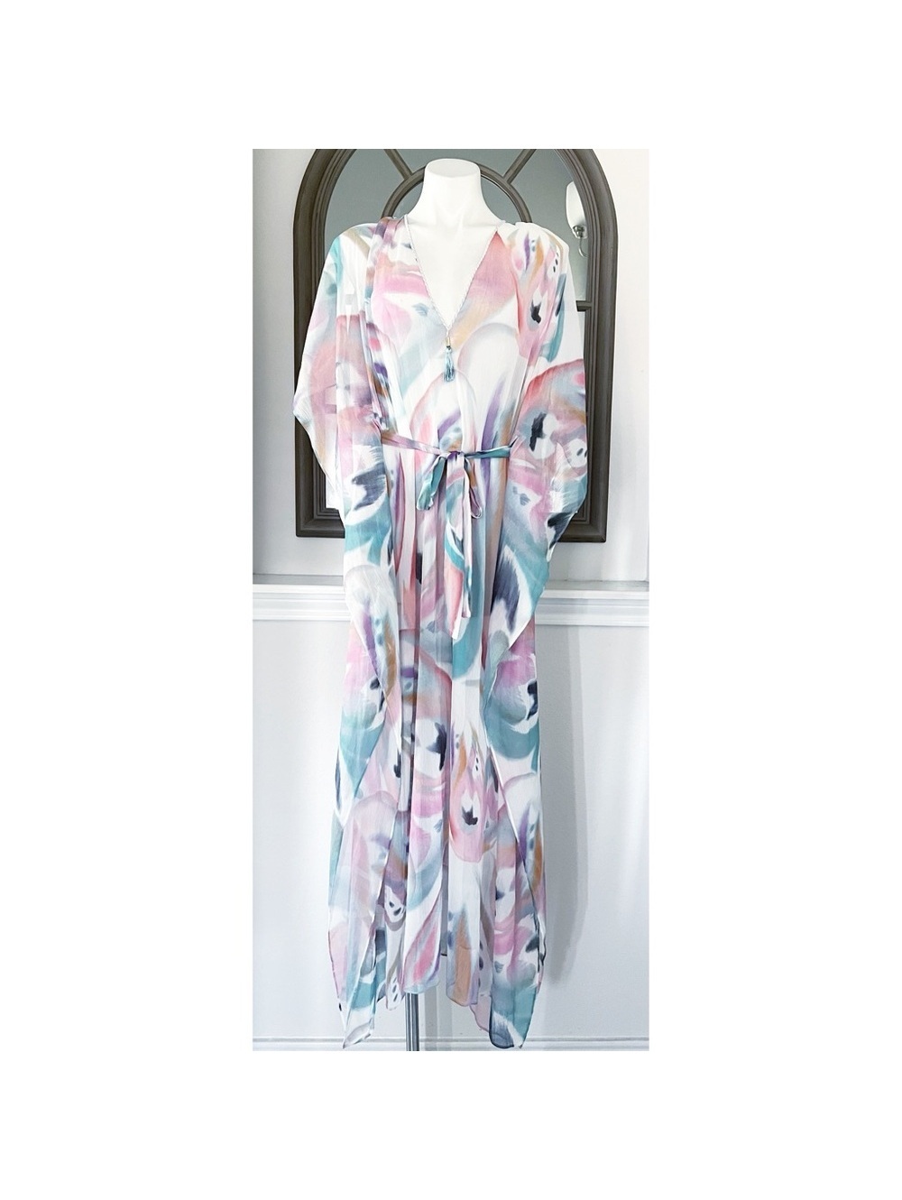 Etro Abito Mare Kaftan-Style Dress in Pastel (Made in Italy) Size 38, NWT $1,550 - Picture 10 of 15